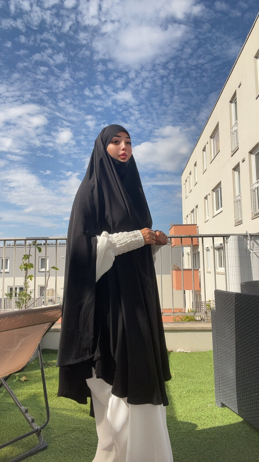 Khimar fendu en soie de Médine