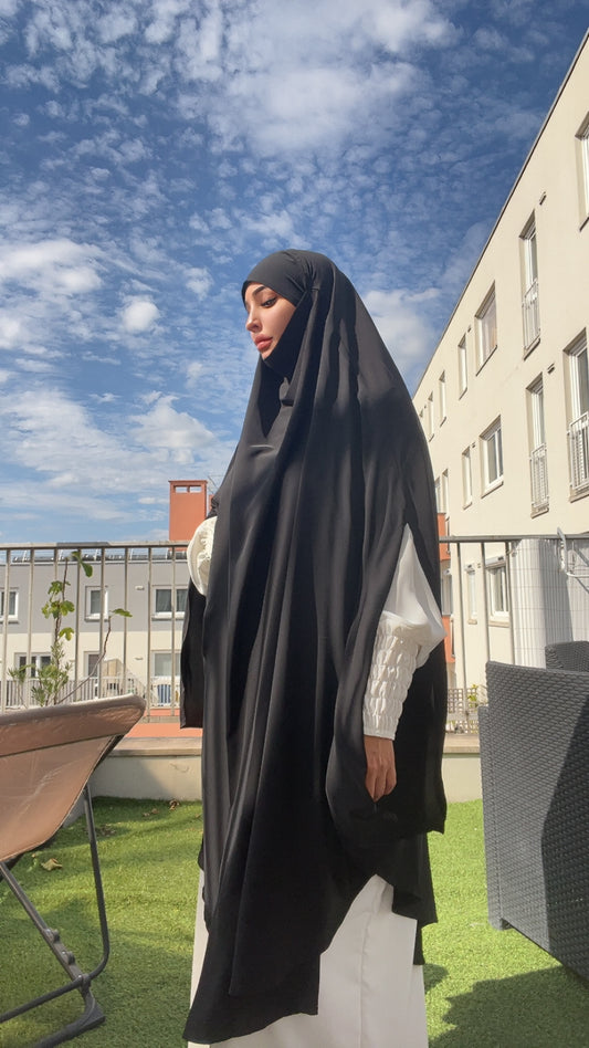 Khimar fendu en soie de Médine