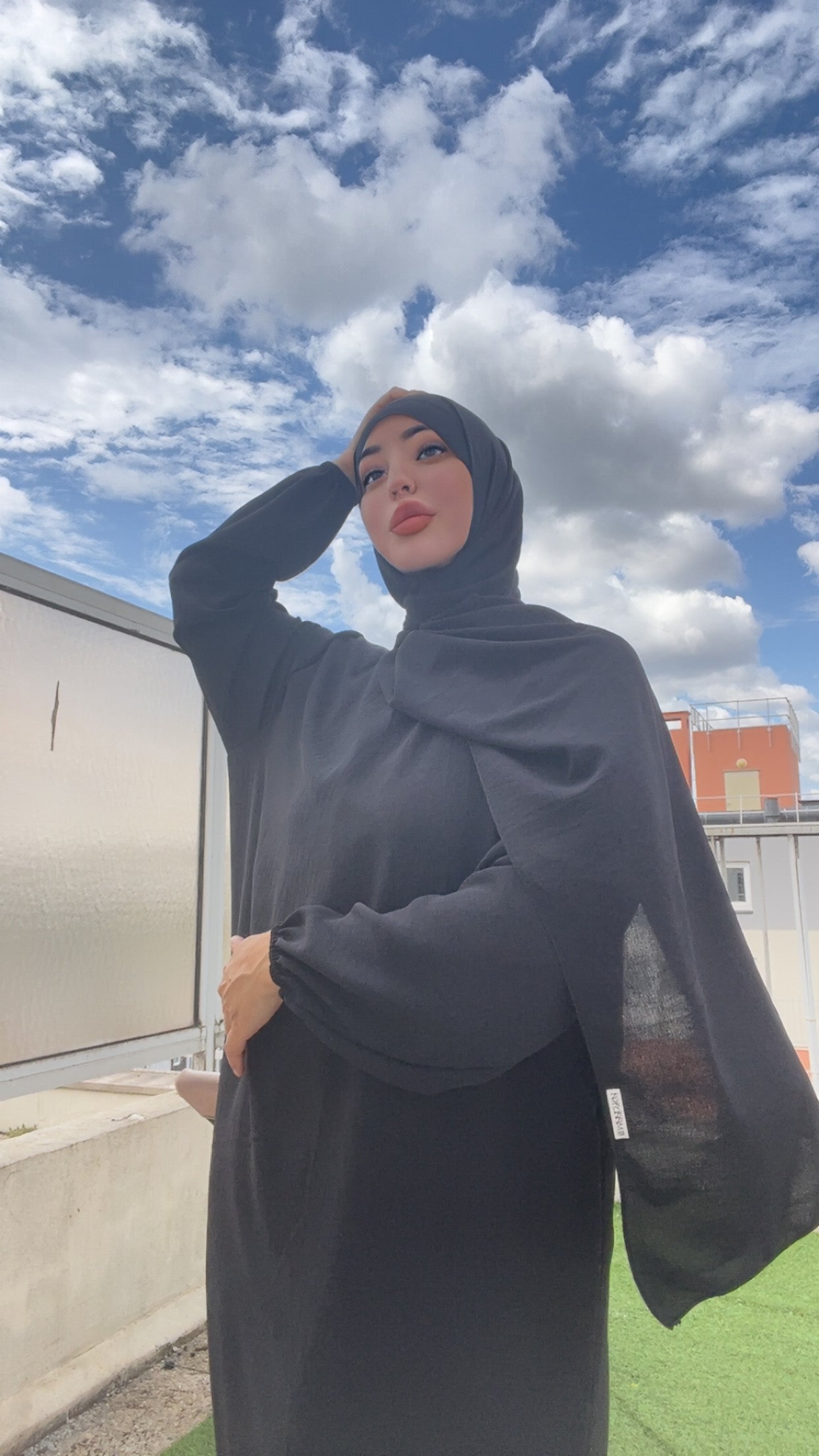 Ensemble Abaya Jazz avec Khimar Intégré